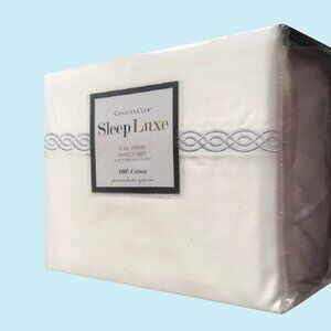new Charter Club Sleep Luxe 800 TC Sateen Weave Cotton CAL KING Sheet Set